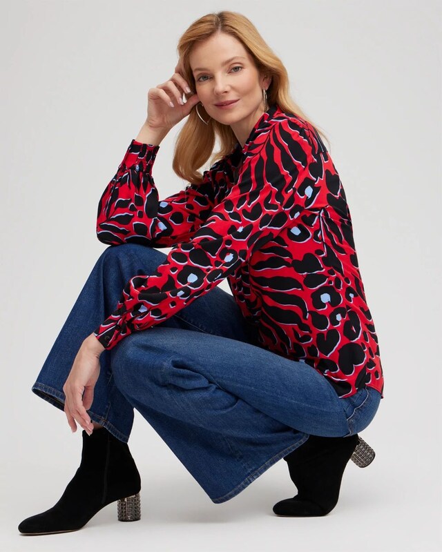 Twill Animal Print Tunic - image 2